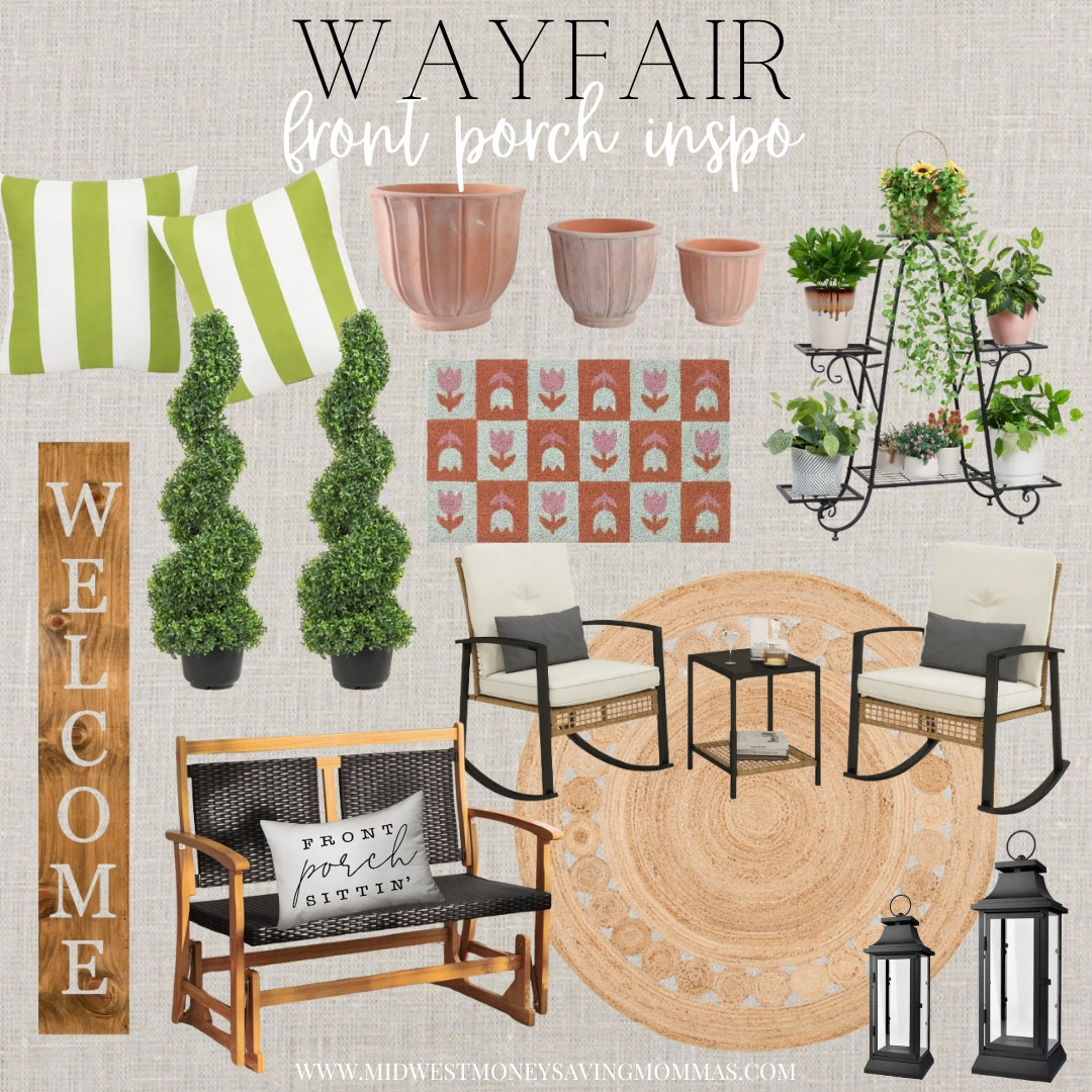 Front porch inspo from @Wayfair 

Front porch decor outdoor rug outdoor furniture planters plants welcome mat welcome sign faux plants trees pillows lanterns

#LTKmomlife #LTKSeasonal #LTKHome