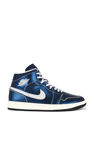 Air Jordan 1 Mid SE Sneaker in Black, Ghost, Coconut Milk & Hot Lava | Revolve Clothing (Global)