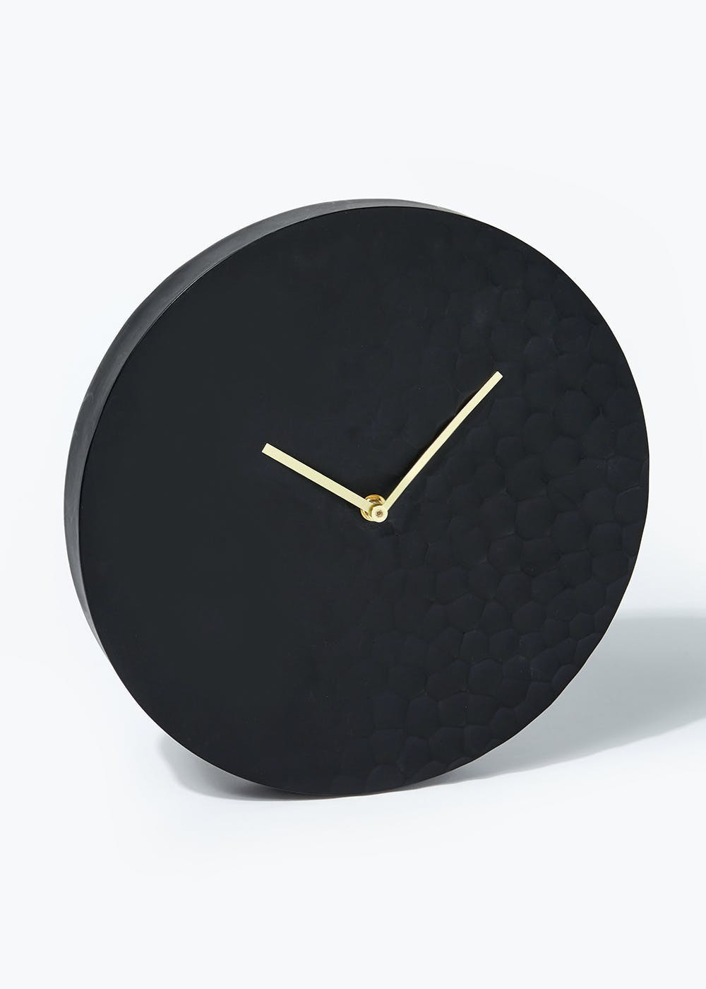 Elemental Hammered Clock (30cm) – Black | Matalan (UK)