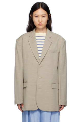 The Frankie Shop - Taupe Gelso Blazer | SSENSE