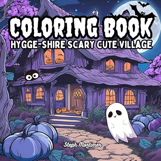 Hygge-Shire Scary Cute Village: Adult and Teen cozy coloring book: Relax and unwind from your bus... | Amazon (US)