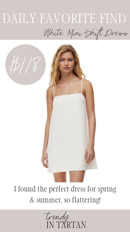 Daily favorite find- white mini shift dress!

White dress, mini dress, spring dress, summer dress

#LTKSeasonal #LTKstyletip