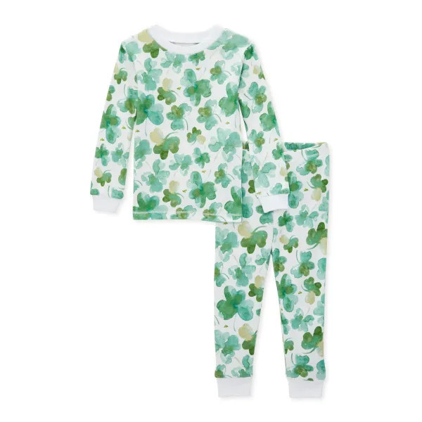 Cutest Clover Organic Cotton Pajamas - 3 Toddler | Burts Bees Baby