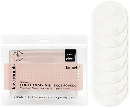 Kitsch Eco-Friendly Mini Face Rounds | Reusable Cotton Rounds | Makeup Remover Pads | Organic Cot... | Amazon (US)