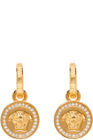 Versace - Gold Logo Earrings | SSENSE