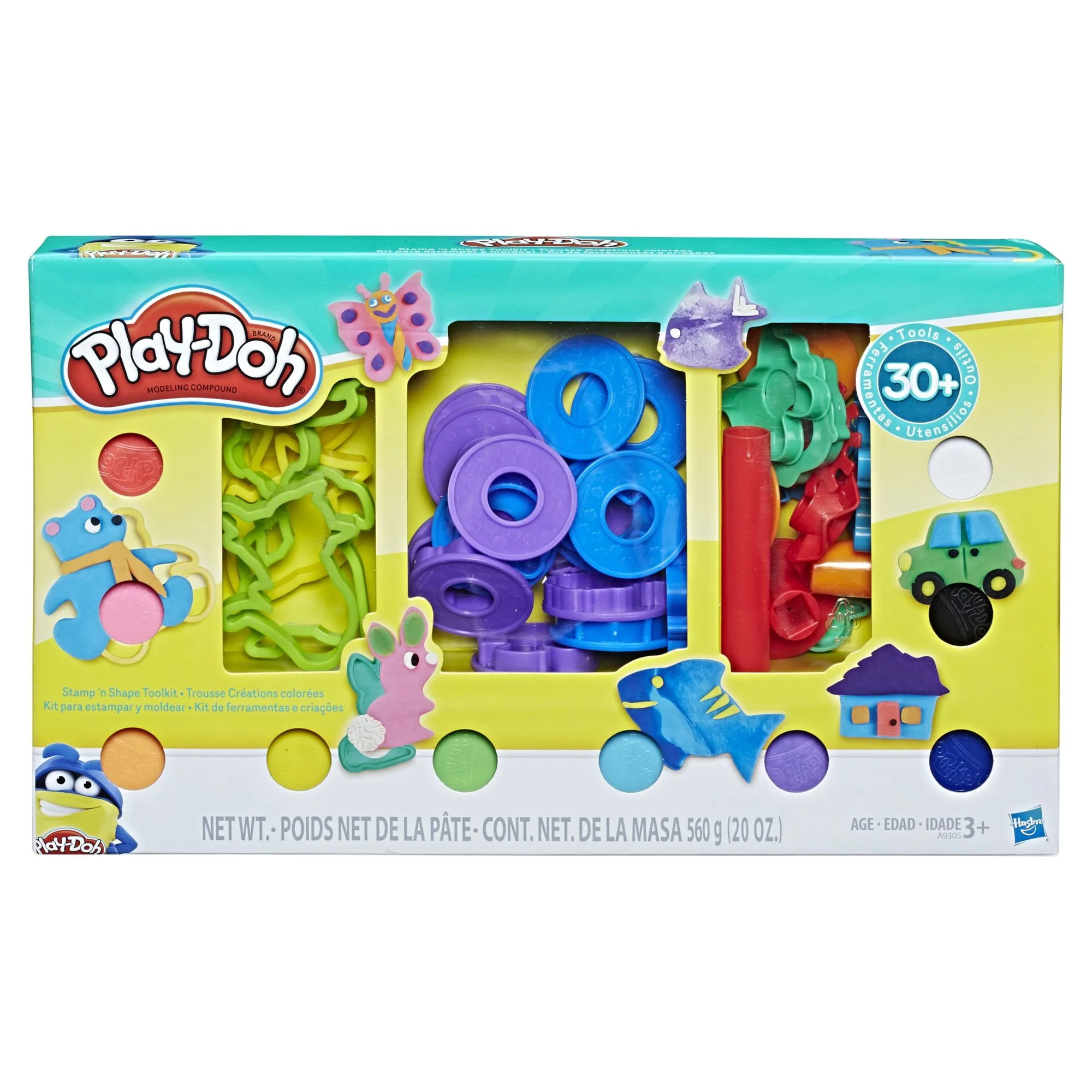 Play-Doh Modeling Compound Stamp ‘n Shape Play Dough Set - 10 Color (10 Piece), Only At Walmart... | Walmart (US)