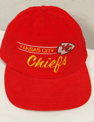 Vtg NFL Kansas City Chiefs Red Corduroy Script Spellout Arrowhead Snapback Hat  | eBay | eBay US