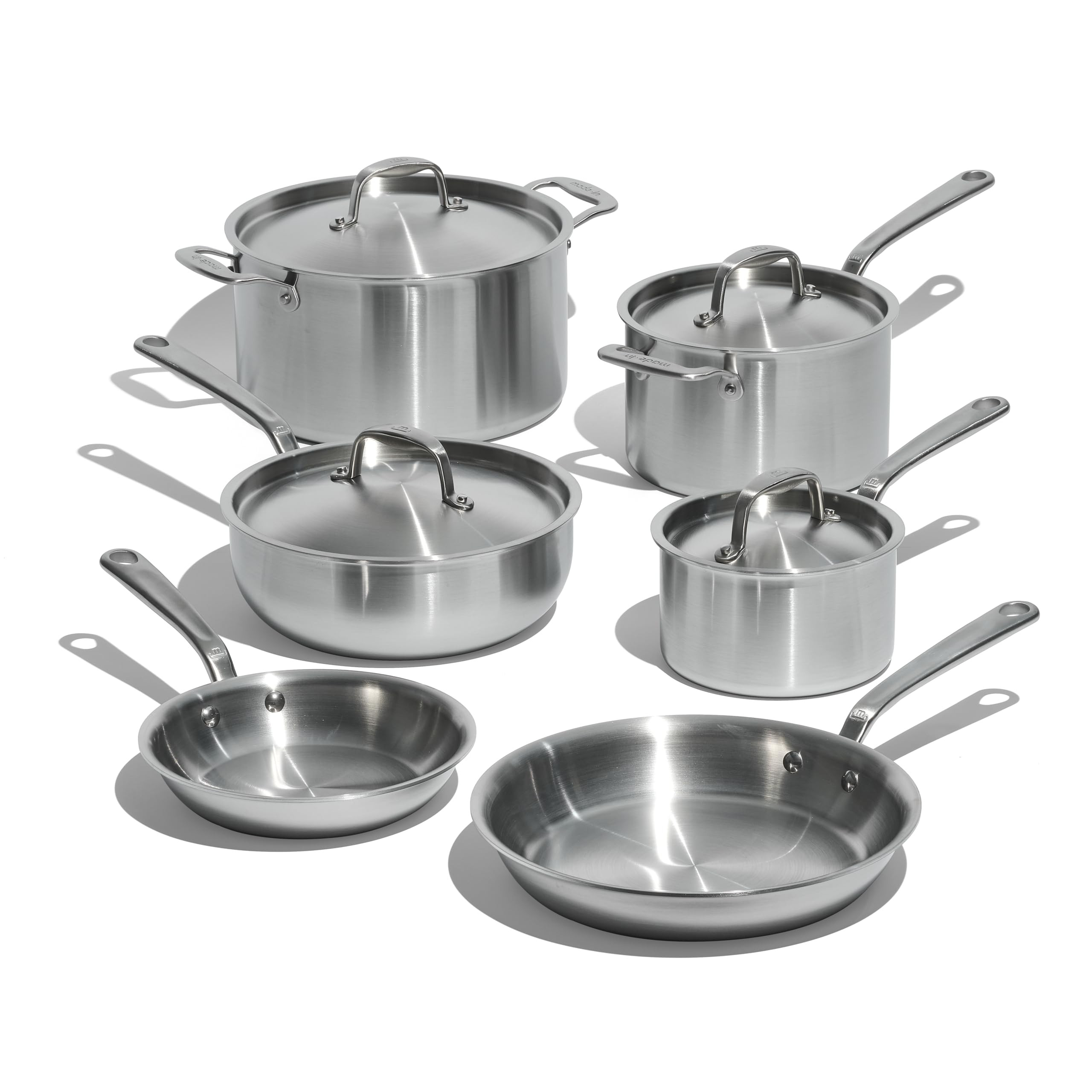 Made In Cookware - 10 Piece Stainless Steel Pot and Pan Set - 5 Ply Clad - Includes Stainless Ste... | Amazon (US)
