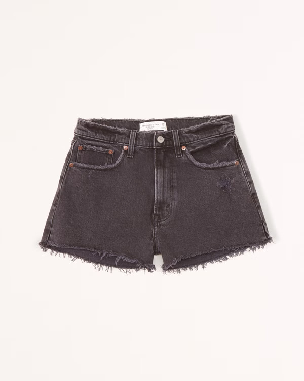Women's Curve Love High Rise Mom Shorts | Women's Bottoms | Abercrombie.com | Abercrombie & Fitch (US)