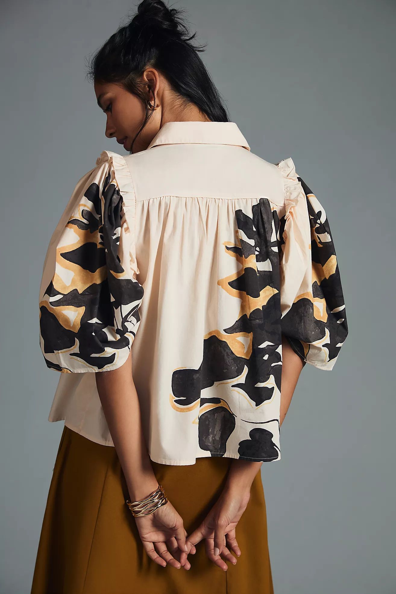 Forever That Girl Puff-Sleeve Buttondown | Anthropologie (US)