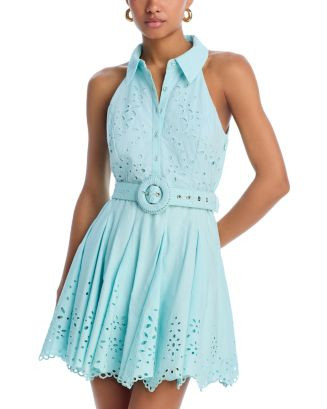 Eyelet Buckle Belt Mini Dress | Bloomingdale's (US)