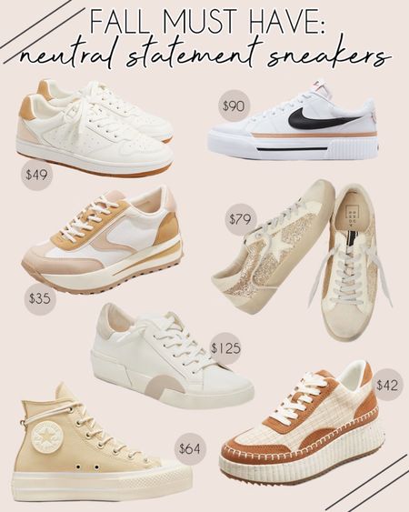 Neutral statement sneakers for fall at all price points! 

#statementsneakers #fallshoes #neutralsneakers

Follow my shop @topknotlatina on the @shop.LTK app to shop this post and get my exclusive app-only content!

#liketkit #LTKfindsunder100 #LTKshoecrush #LTKSeasonal
@shop.ltk

#LTKfamily #LTKfitness #LTKHoliday
