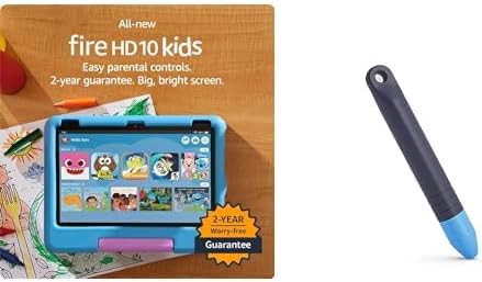Fire HD 10 Kids Tablet (32GB, Blue) + Kids Stylus | Amazon (US)