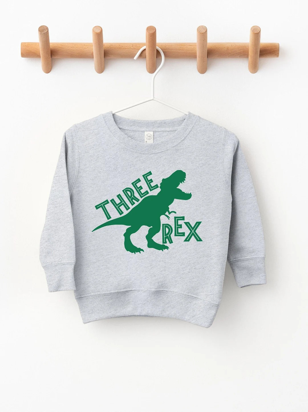 Three Rex Toddler Sweatshirt, Boys, Girls, Children's Unisex Sweatshirt, 3 Years Old, Three Rex L... | Etsy (US)