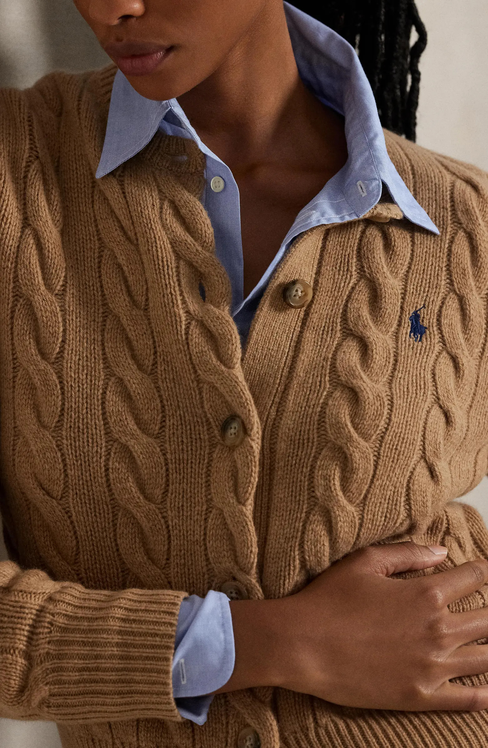 Cable Knit Wool & Cashmere Cardigan | Nordstrom