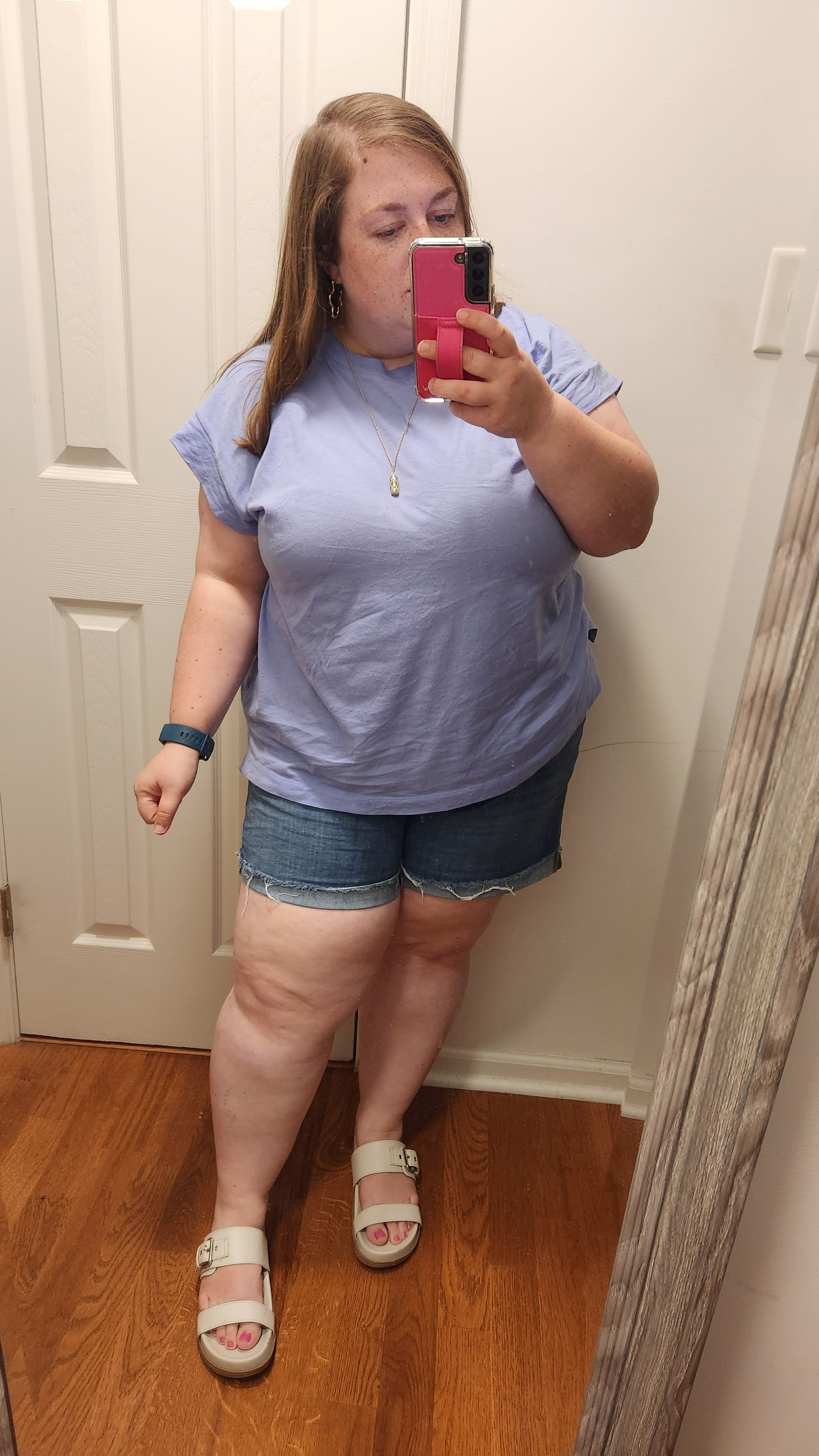 Yesterday's outfit of the day: muscle tee from Target that is currently on sale for 20% off. This color is not available, but plenty of other color options are. Shorts are my favorite denim shorts from Sonoma brand from Kohls, on sale for $11.99 plus 20% off coupon. Necklace is Baublebar and now comes in a customizable bracelet as well! 

#LTKSummerSales #LTKSaleAlert #LTKFindsUnder50
