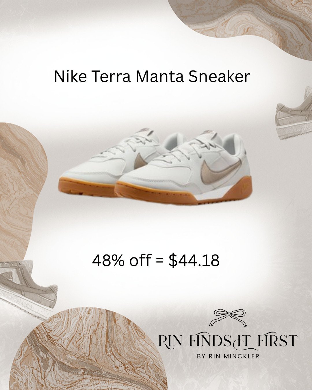 Nike Terra Manta Sneaker
48% off = $44.18 

 #LTKActive #LTKOver40 #LTKSaleAlert