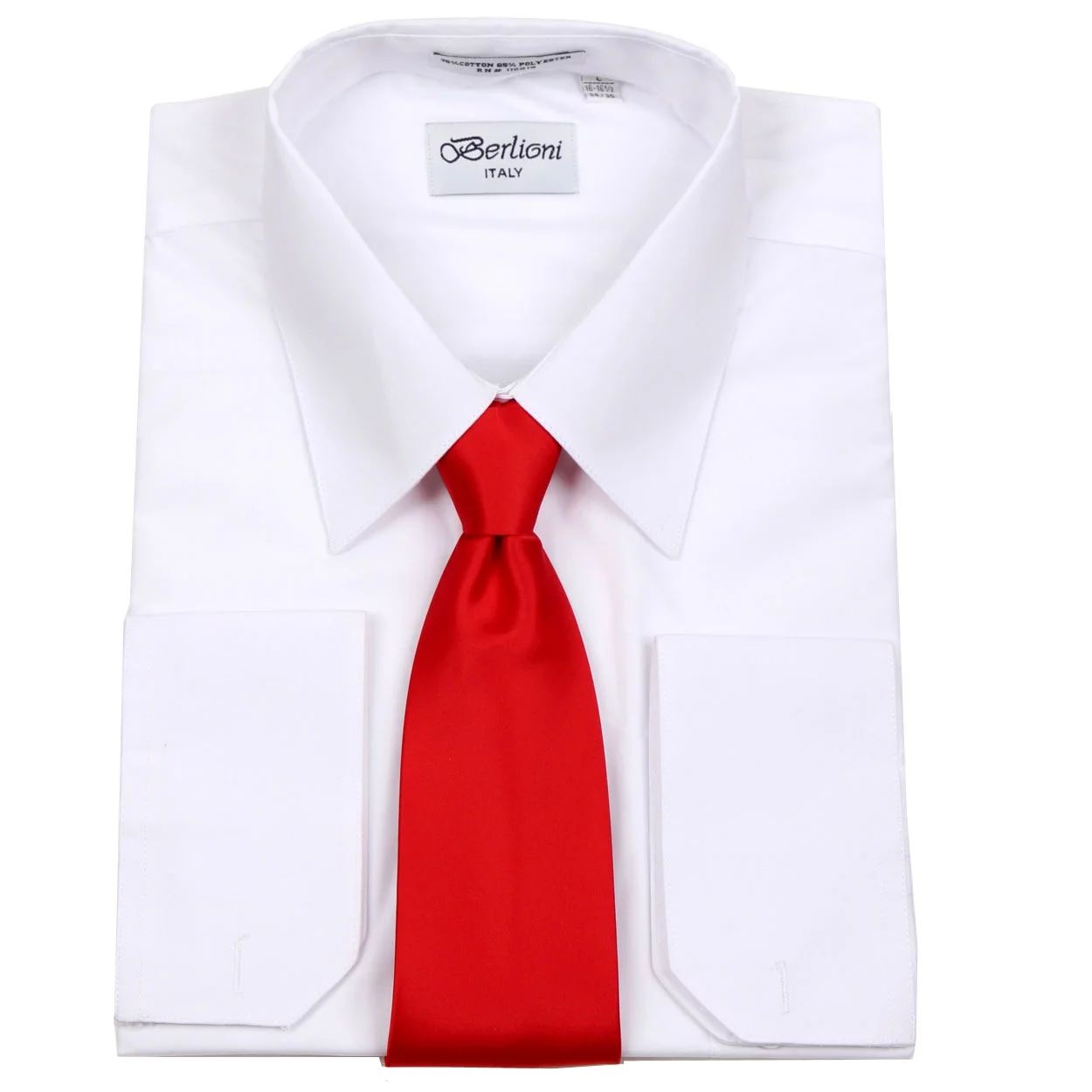 Men's White Solid Dress Shirt and Tie Set | Walmart (US)