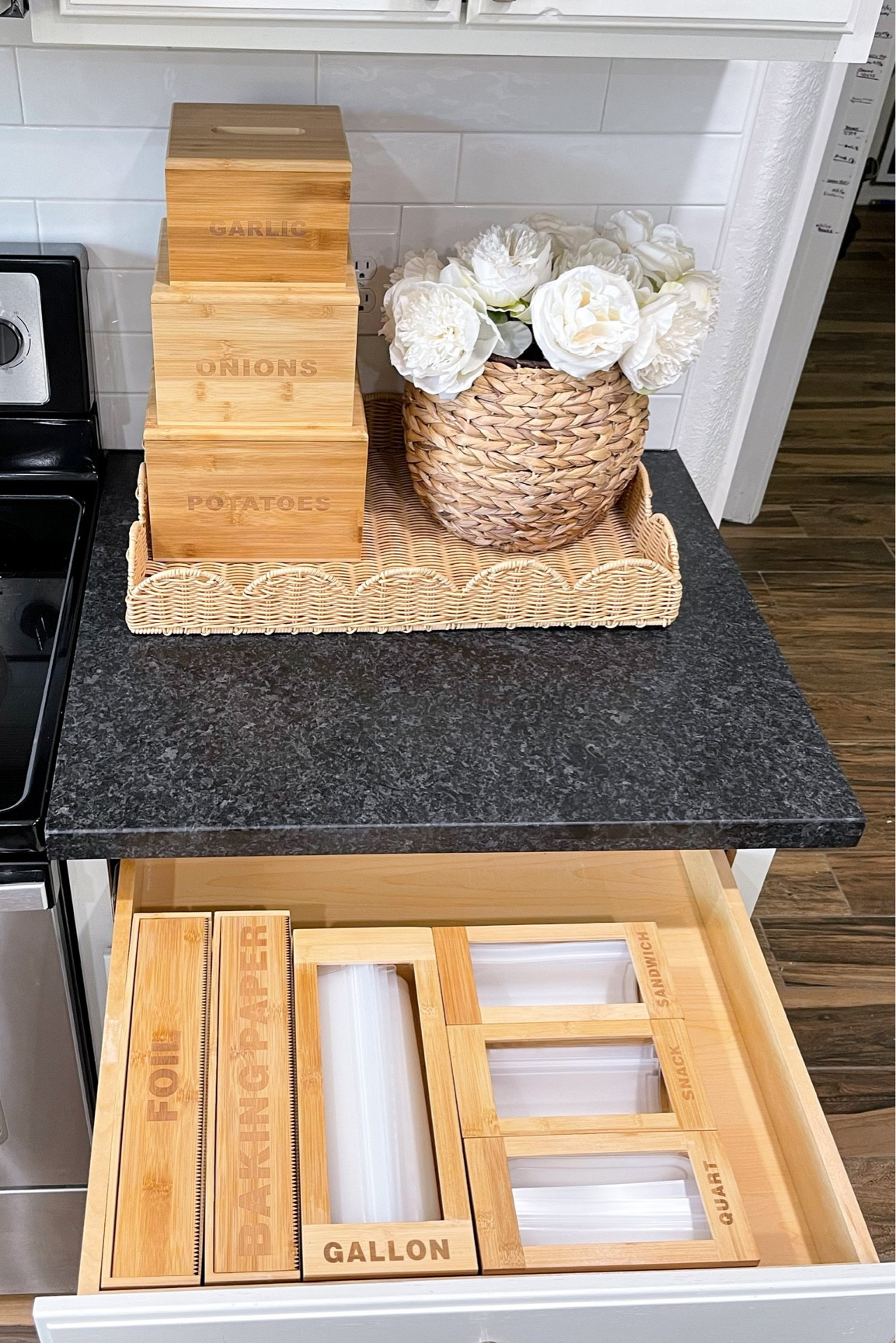 Kitchen organization finds. Budget friendly. For any and all budgets. mid century, organic modern, traditional home decor, accessories and furniture. Natural and neutral wood nature inspired. Coastal home. California Casual home. Amazon Farmhouse style budget decor

#LTKstyletip #LTKhome #LTKFind