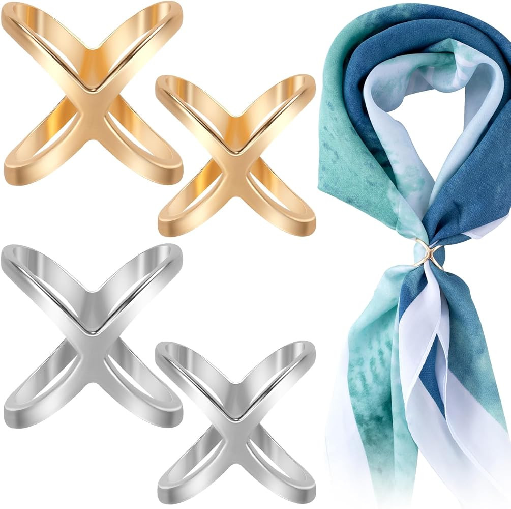 Joez Wonderful Scarf Ring Scarf Clips, Scarves Ring Clip Scarves Slide Buckle for Women Clothing ... | Amazon (US)