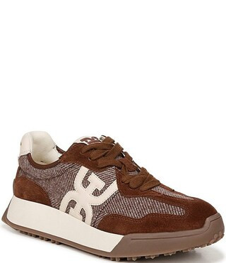 Sam Edelman Langley Tweed Suede Logo Detail Platform Retro Sneakers | Dillard's | Dillard's