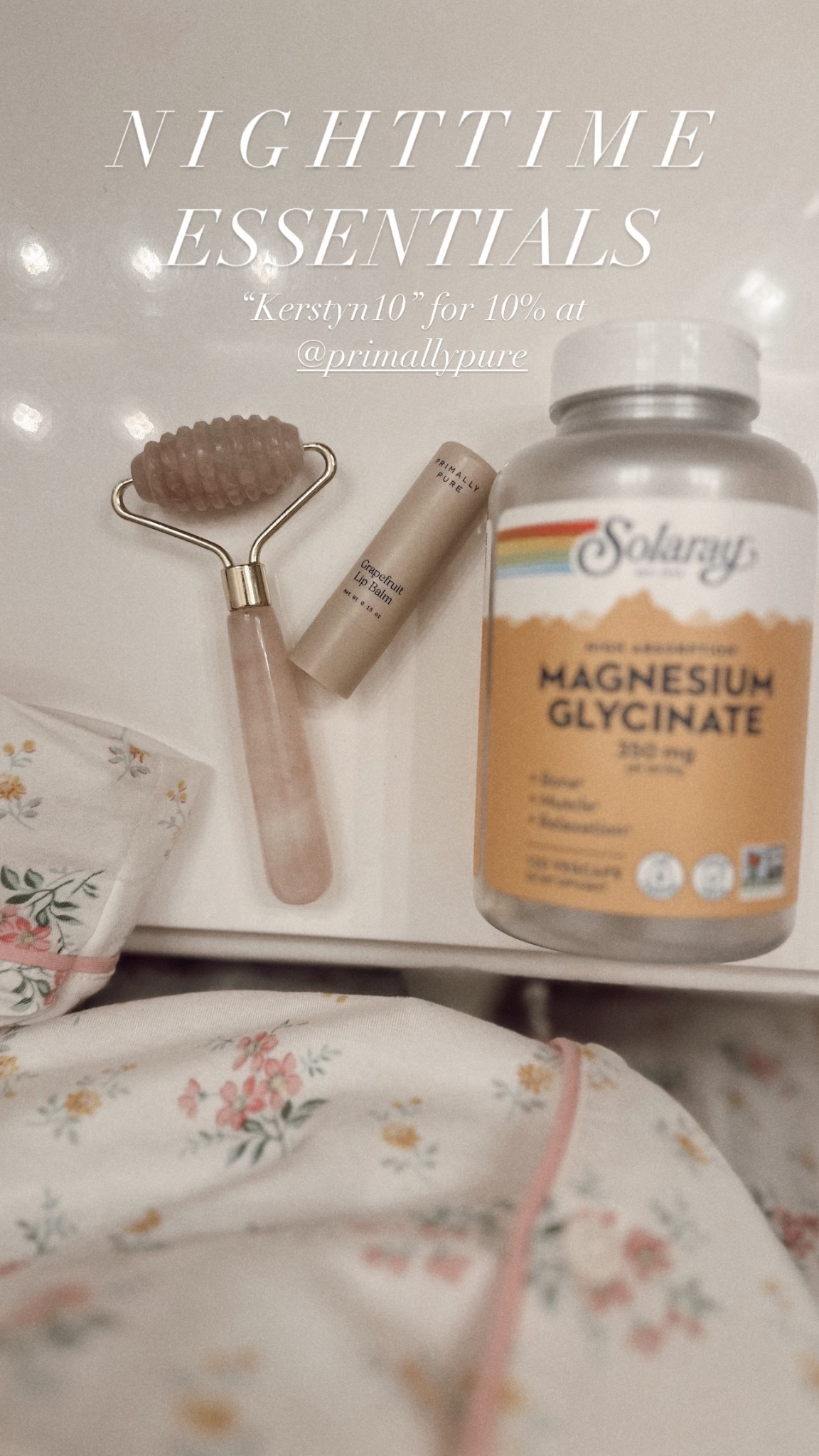 Night cap ☁️✨ my essentials 
Kerstyn10 for 10% off at Primally pure! 

#LTKStyleTip #LTKBeauty #LTKFamily