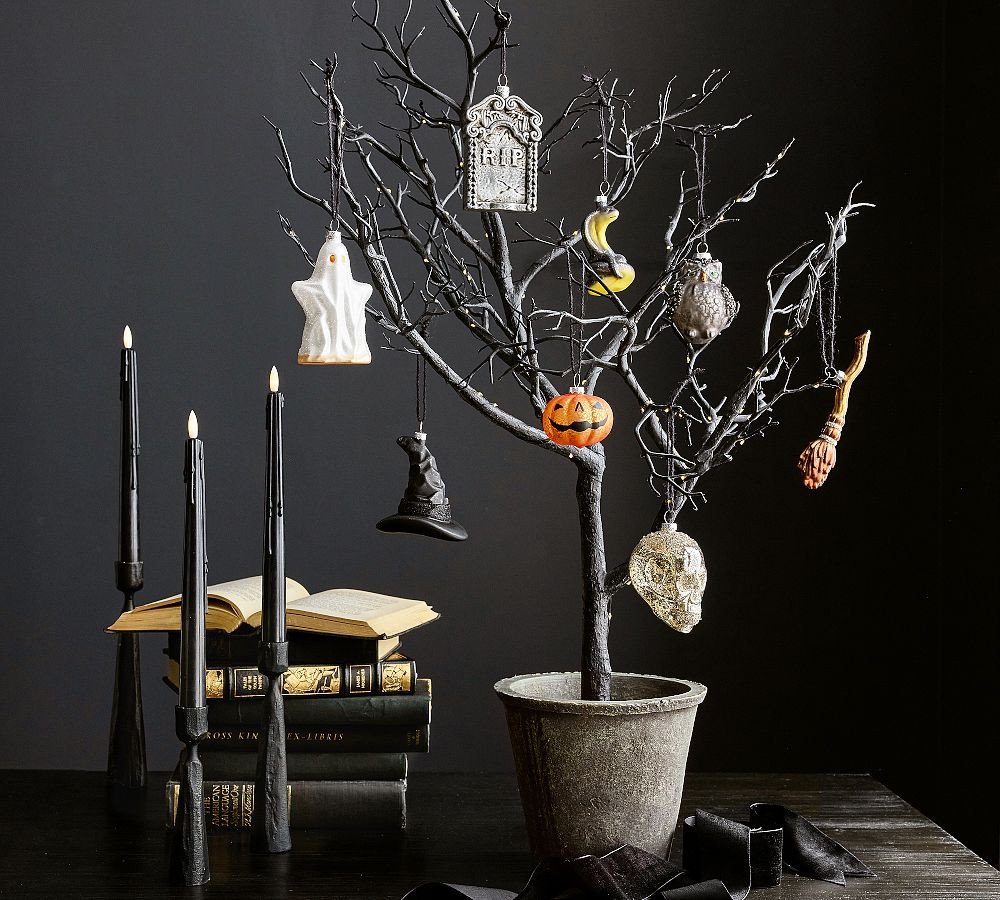 Faux Lit Black Potted Tree | Pottery Barn (US)
