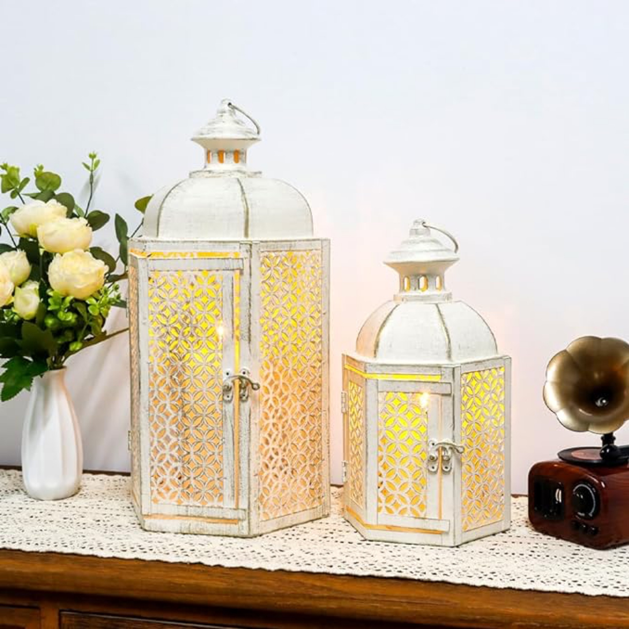 WHITE RUSTIC LANTERN
#ramadan decor

#LTKhome