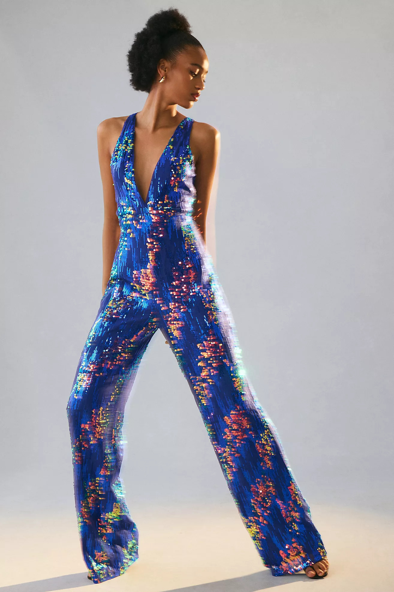 Hutch V-Neck Sequin Jumpsuit | Anthropologie (US)