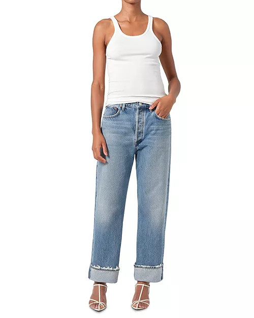 Fran Low Rise Straight Leg Jeans in Reign | Bloomingdale's (US)