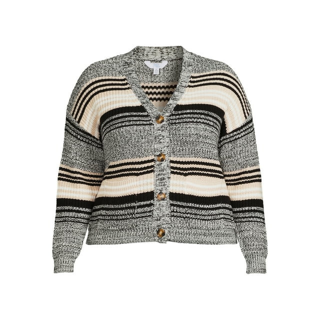 Time and Tru Women's Boyfriend Cardigan Sweater, Midweight, Sizes XS-XXXL | Walmart (US)