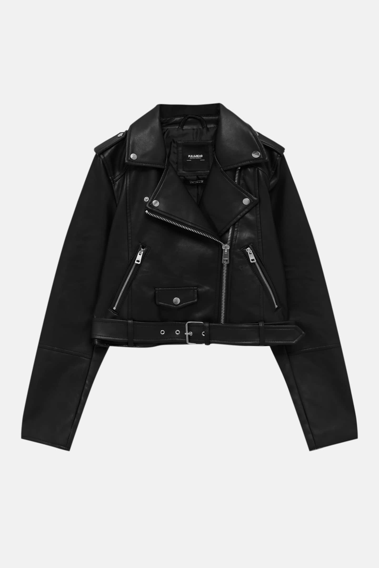 Faux leather biker jacket | PULL and BEAR UK