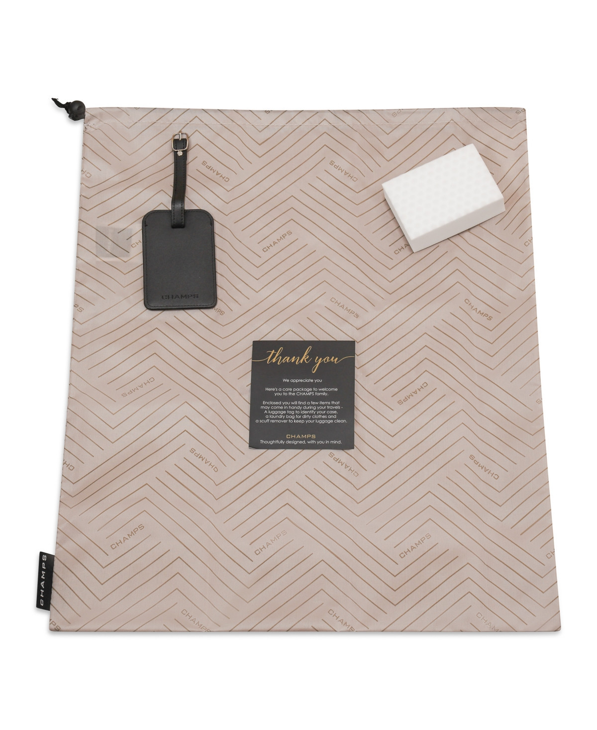Champs Luggage Tag Care Pack - Off White | Macy's