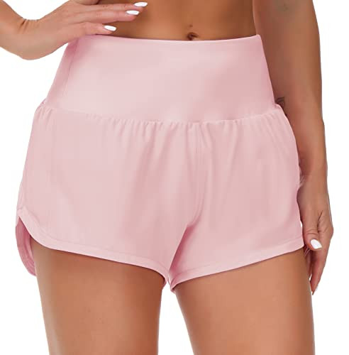 THE GYM PEOPLE Women's High Waisted Running Shorts Quick Dry Workout Shorts | Amazon (US)