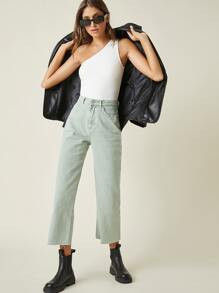 SHEIN BASICS One Shoulder Solid Bodysuit | SHEIN