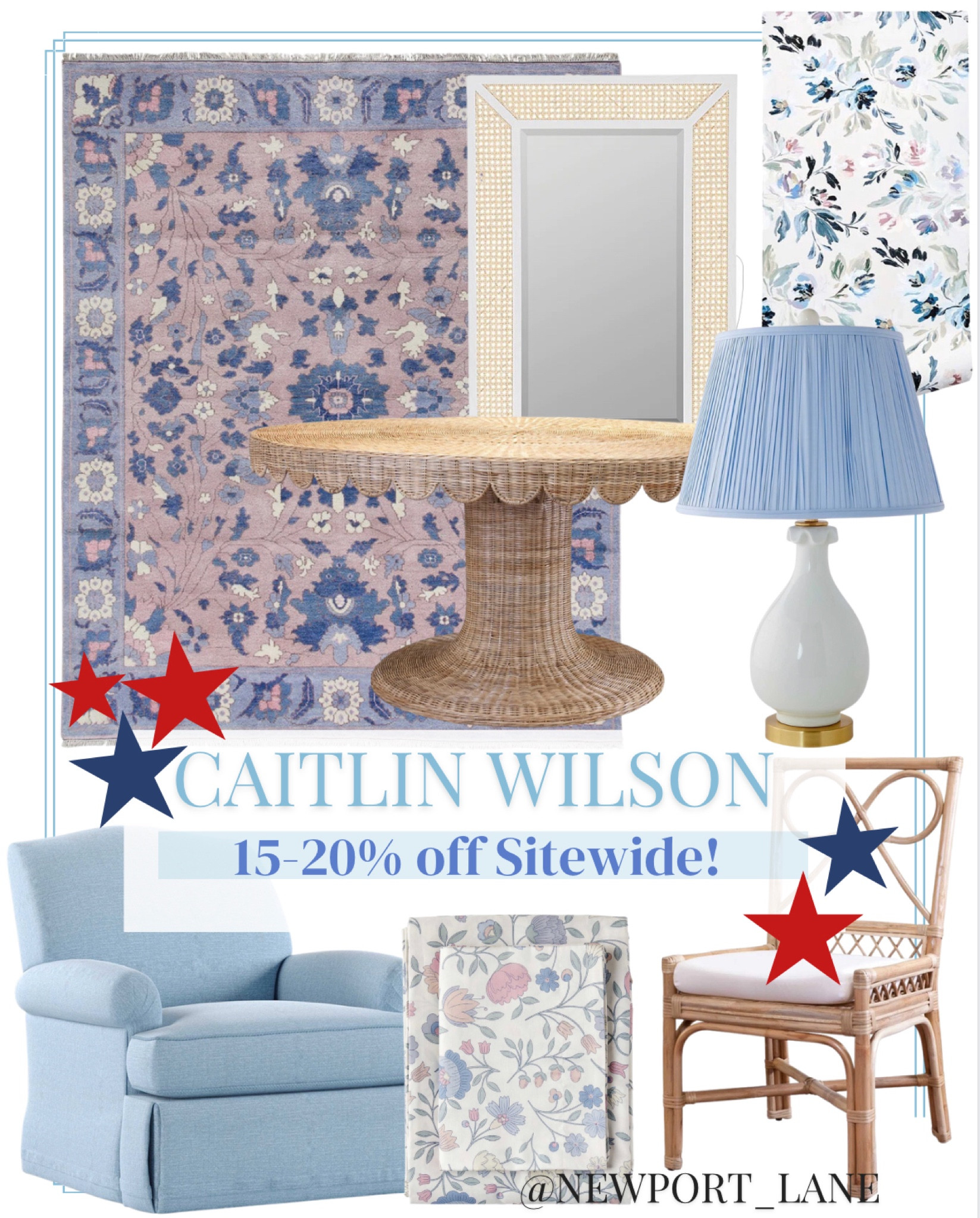 Coastal home decor, coastal decor, rug, white lamp, blue chair, dining chair, wallpaper, floral wallpaper, Caitlin Wilson, 4th of July sales



#LTKhome #LTKunder100 #LTKsalealert