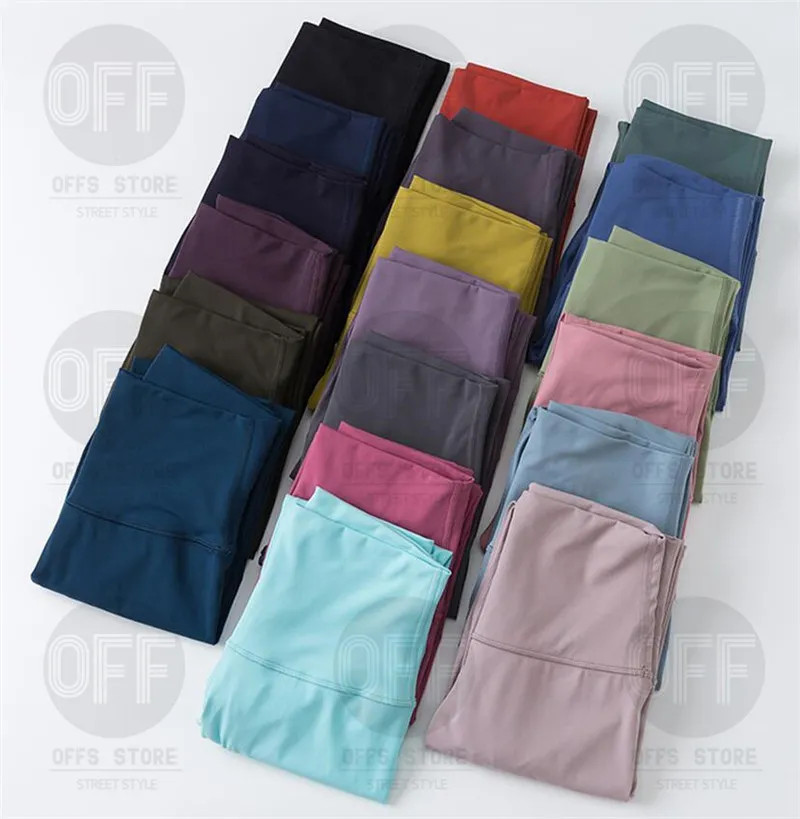 32 colors womens leggings designers yoga pants high waist align sports gym wear women elastic fit... | DHGate