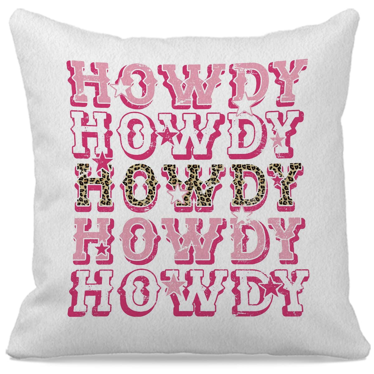 Cowgirl Western Hot Pink Preppy Howdy Leopard Cheetah Decorative Throw Pillow Case Cover 18″×1... | Amazon (US)