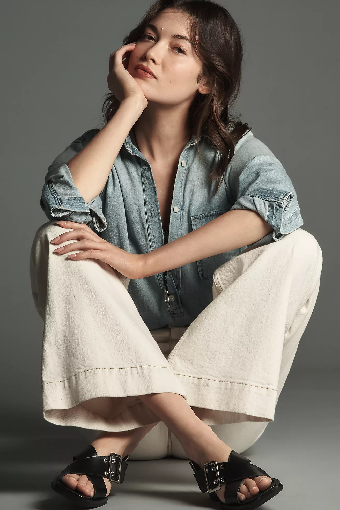 Pistola Penny Utility High-Rise Wide-Leg Jeans | Anthropologie (US)