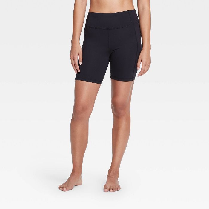 Women's Contour Power Waist High-Rise Shorts 7" - All in Motion™ Black | Target