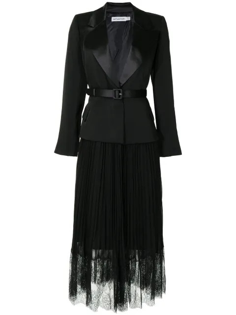 tailored crepe chiffon midi dress | Farfetch (US)