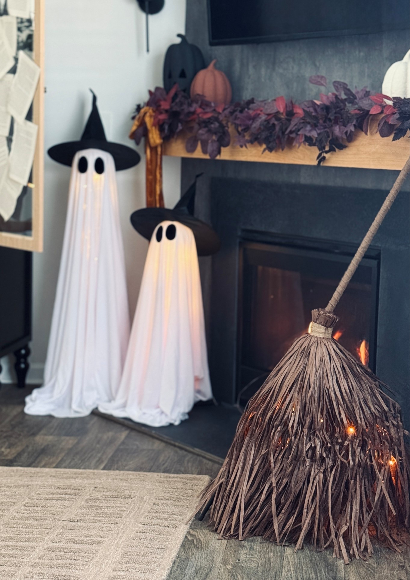 My favorite new Halloween find this year is this oversized witches broom! It’s as tall as me, lights up and stands on its own! 
Witches broom, light up ghosts, Halloween fireplace, Halloween mantle

#LTKSeasonal #LTKHome #LTKSaleAlert