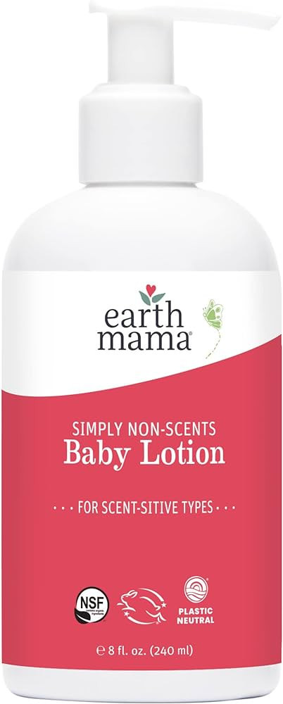 Earth Mama Simply Non-Scents Baby Lotion for Dry Skin, Unscented, 8-Fluid Ounce | Amazon (US)