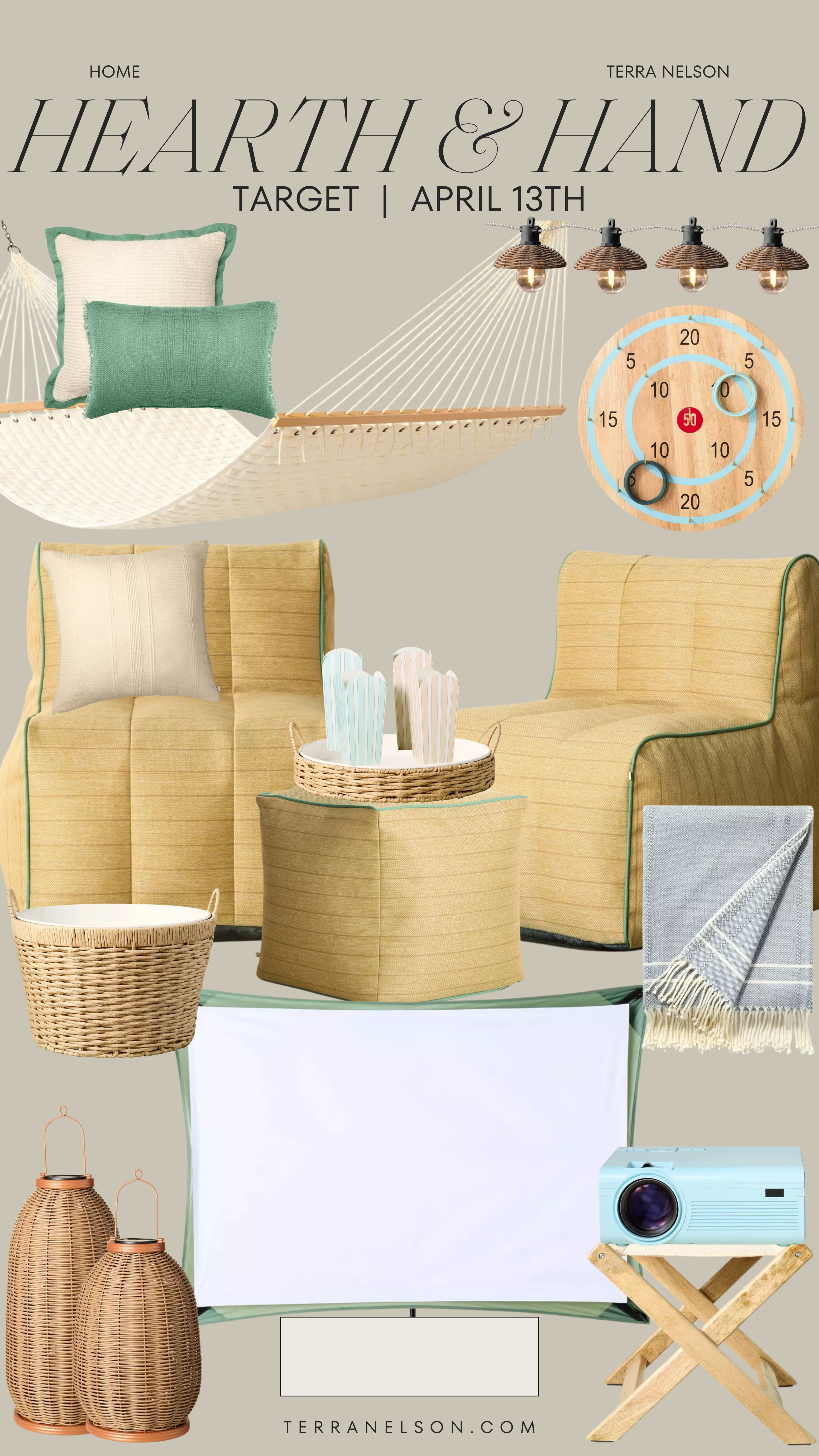 New Hearth and Hand Collection at Target! Available April 13th!
Hearth and Hand with Magnolia / Hearth and Hand Furniture / Hearth and Hand Kitchen / Target Home / Spring Decor / Spring Greenery / Spring Wreaths / Spring Area Rugs / Spring Throw Pillows / Linen Throw Blankets / Spring Framed Art / Brass Accents / Spring Decorative Accents / Spring Kitchen / Spring Glassware / Fluted Accents / Fluted Glassware / Spring Textures / Bookshelf Decor / Coffee Table Decor / Brass Table Lamps / Spring Home Office / Neutral Home Decor / Modern Organic Home / Outdoor Furniture / Summer Patio / Patio Decor / Patio Lighting / Summer Backyard / Backyard Games / Patio Entertaining / Patio Dining / Aesthetic Kids Toys / Outdoor Furniture / Outdoor Lounge Chairs / Outdoor Theater /  

 #LTKSeasonal #LTKHome #LTKStyleTip