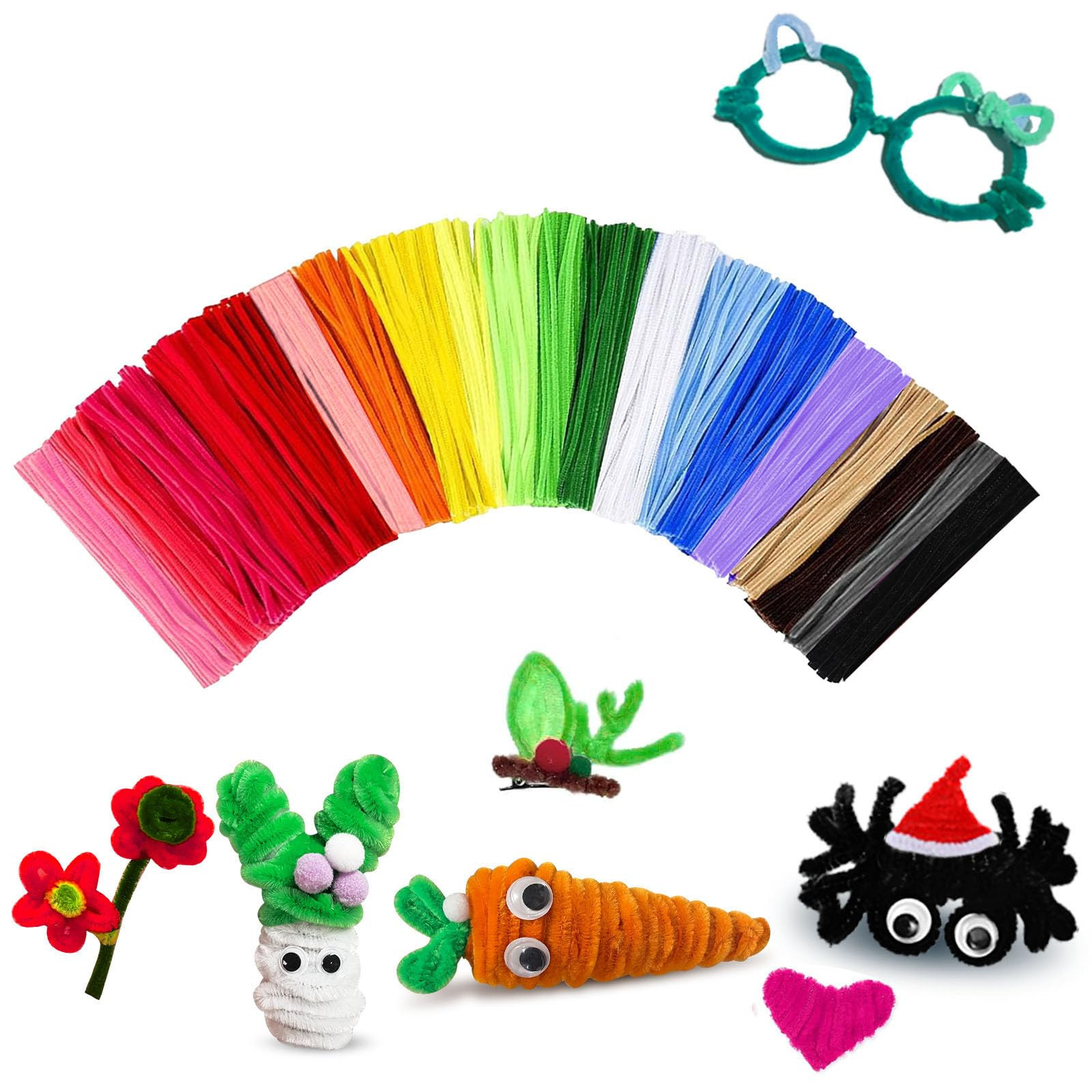 Pipe Cleaners Craft Bulk,Kids Toys & Games Gifts,200pcs Arts Crafts,Chenille Stems Art Supplies f... | Amazon (US)