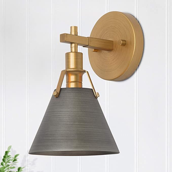 KSANA Gold Wall Sconces Lighting Fixture, Modern Vintage Wall Mounted Lamp 1-Light for Bedroom, B... | Amazon (US)