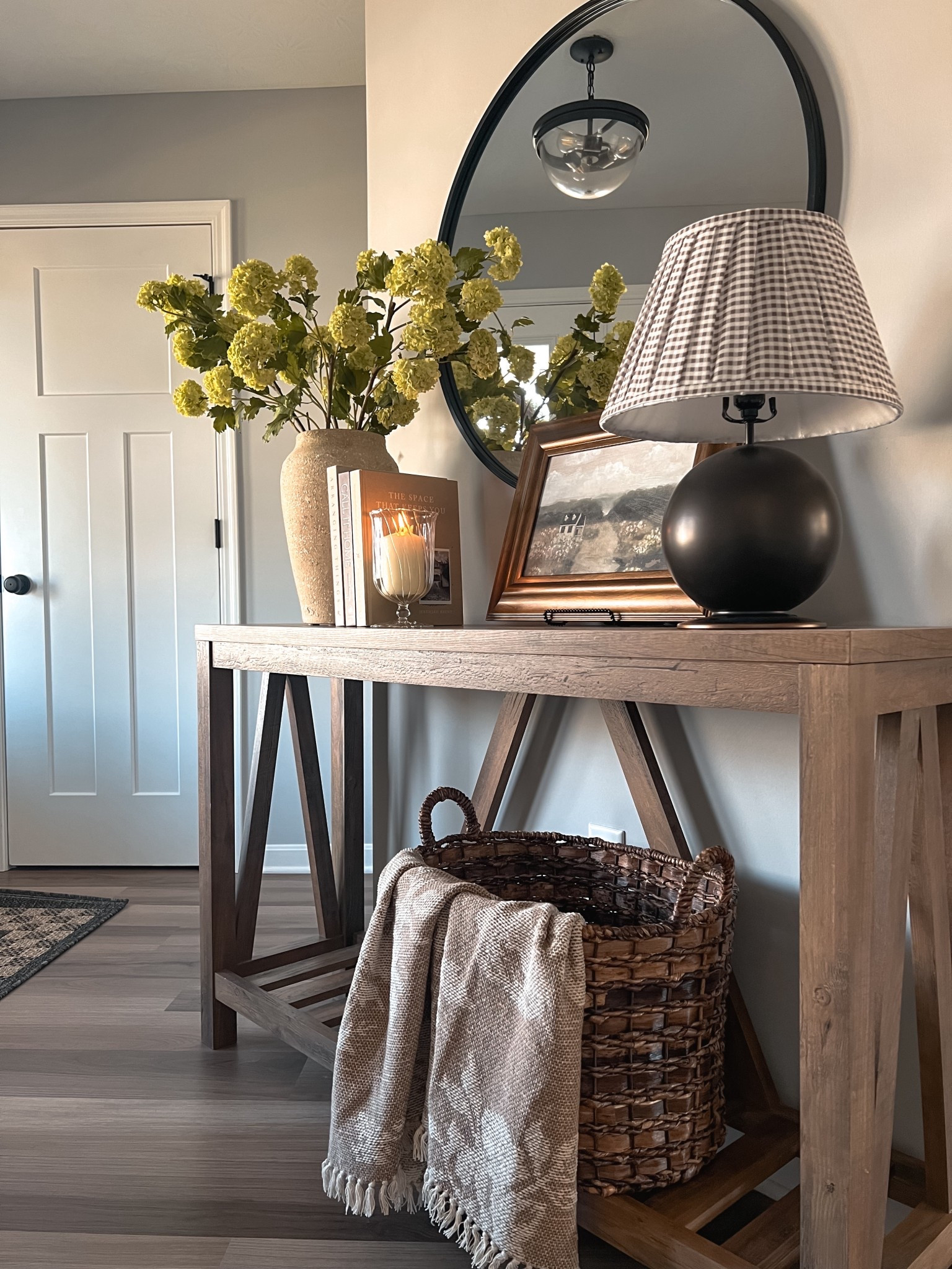 Spring Decor | Spring Styling | Entryway | Console Table | Vase Styling | Spring Florals | Faux Florals | Table Lamp | Throw Blanket | Round Mirror | Target Finds | Home Decor

#LTKHome