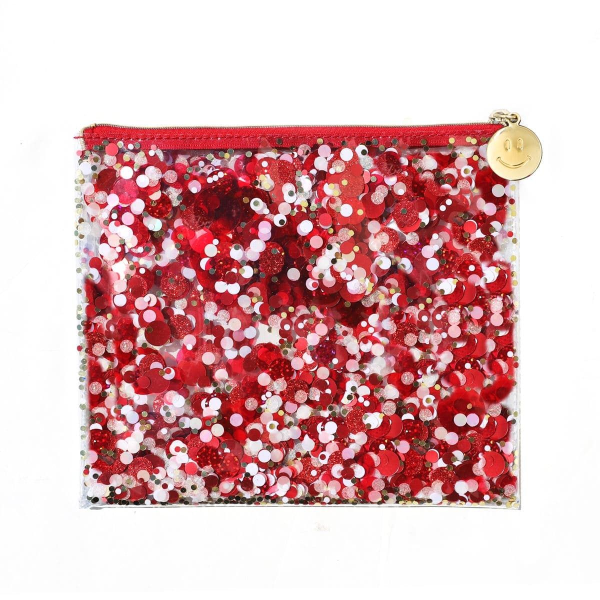 Spirit Squad Rally Red Confetti Everything Pouch | Packed Party