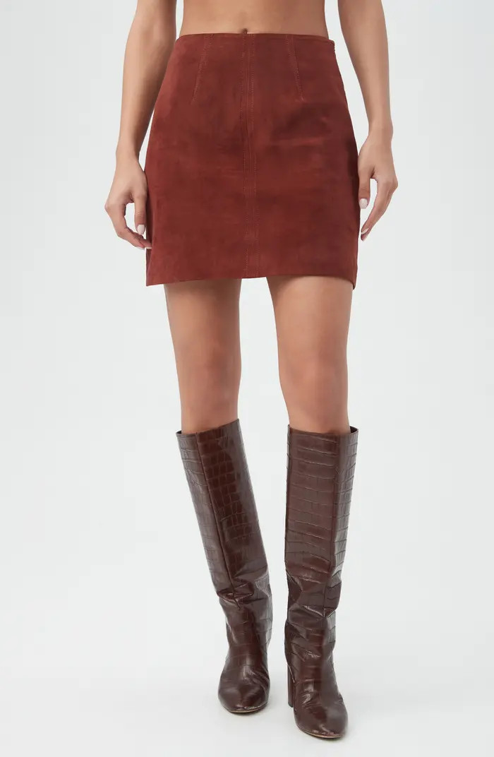 Trina Turk Rico 2 High Waist Suede Miniskirt | Nordstromrack | Nordstrom Rack