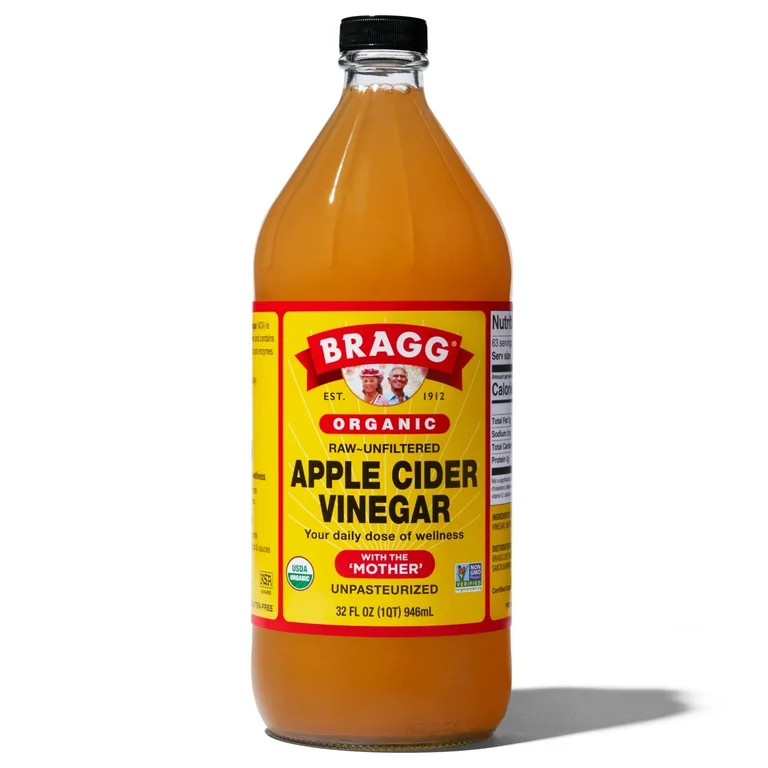 Bragg Organic Apple Cider Vinegar with the Mother, Raw and Unfiltered, 32 fl oz - Walmart.com | Walmart (US)
